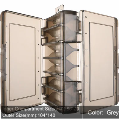 Double Sided Fishing Box 12 Compartments Waterproof Bait Lure Hook Storage Organizer Case Container Carp Fish Tackle Accessories Chocolate