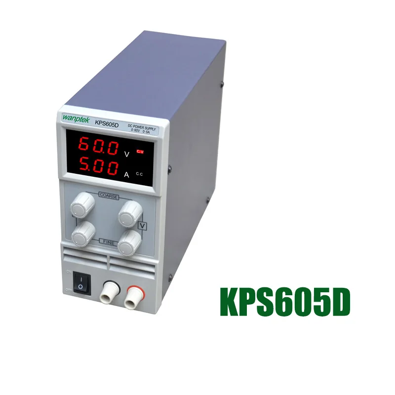 

605D Adjustable High precision double LED display switch DC Power Supply protection function 0-60V/0-5A 110V-230V 0.1V/0.01A EU