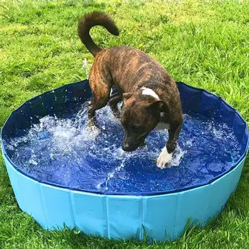 

Dog Pool Foldable Dog Swimming Pool Pet Bath Swimming Cats Pet Tub Kids Drop Bathtub Bathing Collapsible Shipping For Dogs J9R1