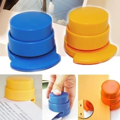 Mini Stapleless Stapler Binding Paper Office Free Staple Paperclip Binder Less Home | Канцтовары для офиса и дома
