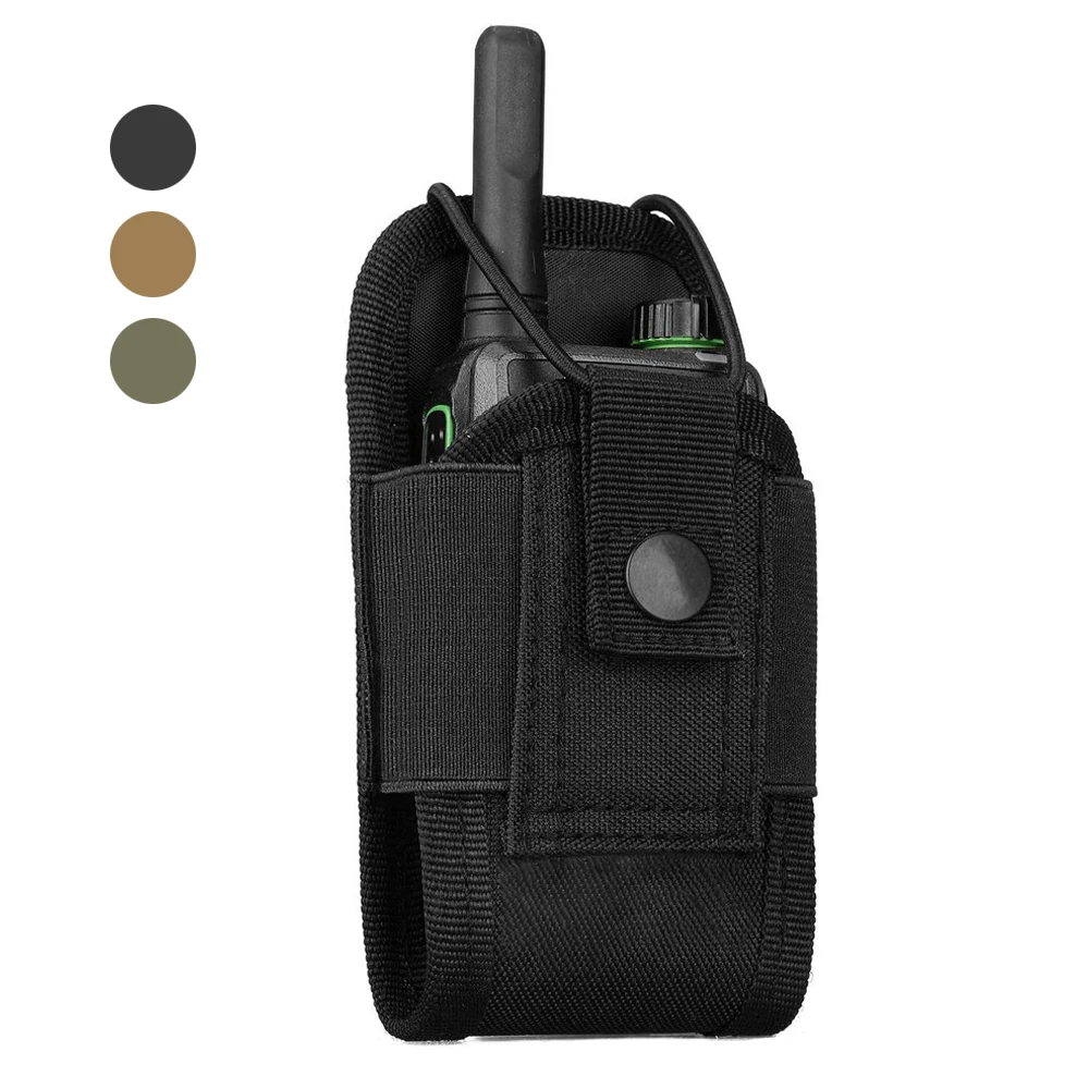 Bolsa de walkie-talkie 1000D Molle táctico, funda para cinturón de servicio, bolsa de cintura, bolsa para intercomunicador de caza portátil