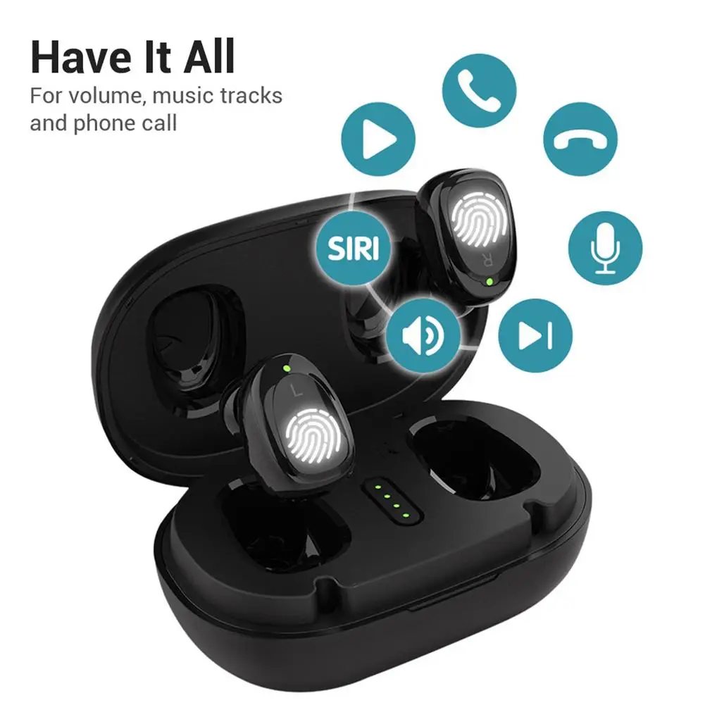 

L600 Wireless Bluetooth 5.0 Earphone TWS IPX5 Waterproof Touch Control Noise-canceling In-ear Sports Earbuds For iOS Android