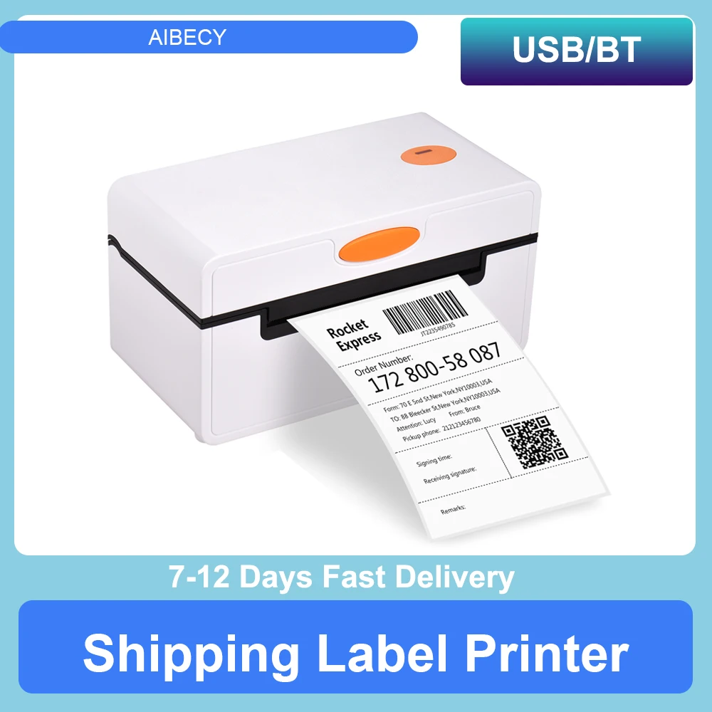 Desktop Thermische Label Printer Voor 4X6 Verzending Pakket Alles In Een Label Maker 180 Thermische Sticker Printer max.110mm Papier|Printers| -