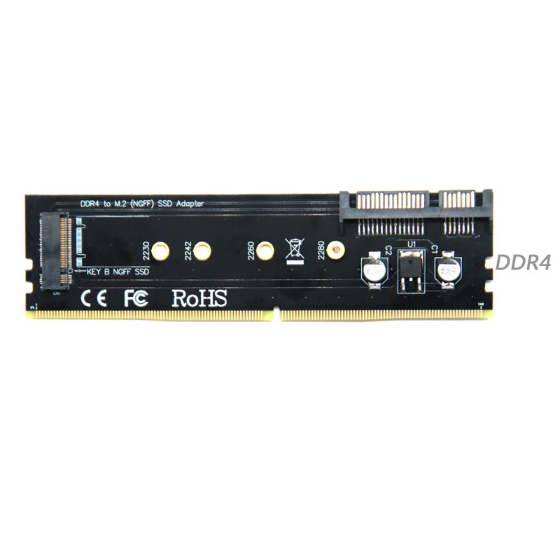 DDR3 DDR4 DDR2 для M2 ssd-адаптер M.2 NGFF B ключ карты расширения SATA 15Pin Мощность+ SATA 7Pin данных Порты и разъёмы Поддержка 2242 2260 2280 M.2 SSD - Цвет: Зеленый