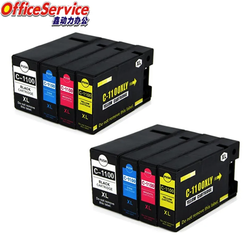 2 Sets PGI-1100 pgi1100 1100XL совместимый чернильный картридж для Canon MAXIFY MB2010 MB2110 MB2710 струйный принтер - Цвет: 2 Sets