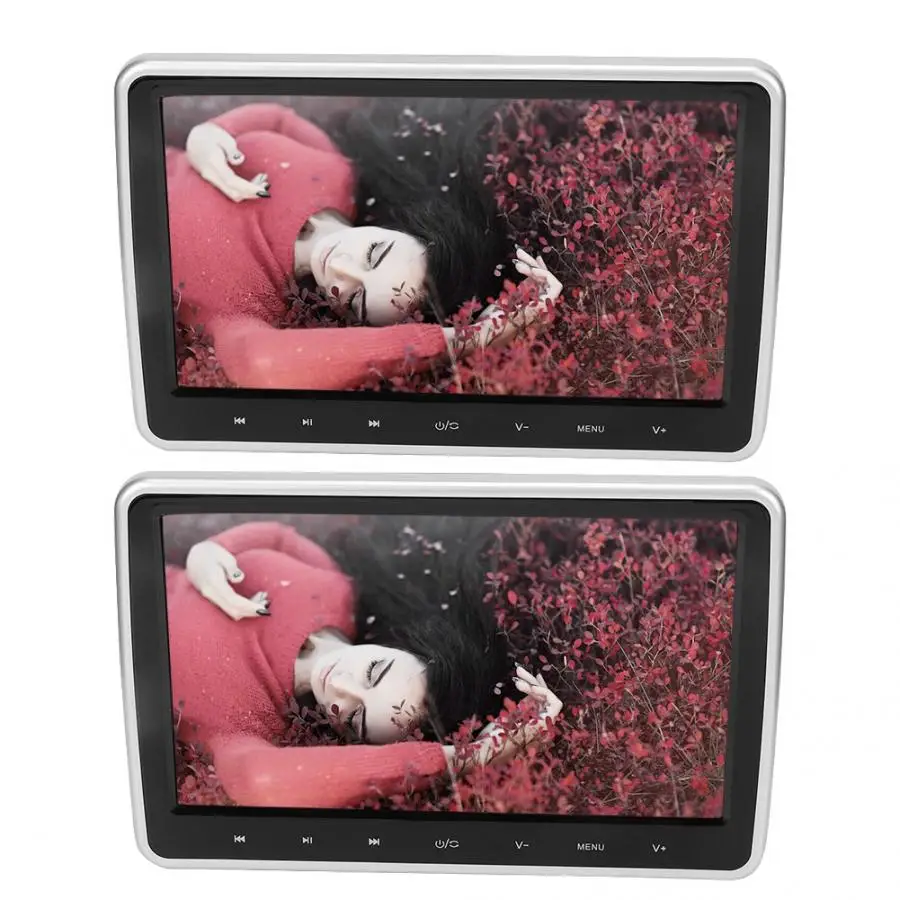 2 шт. 10.1in 1024x600 HD Автомобильный подголовник монитор TFT lcd DVD видео плеер HDMI сенсорный экран 12 В постоянного тока