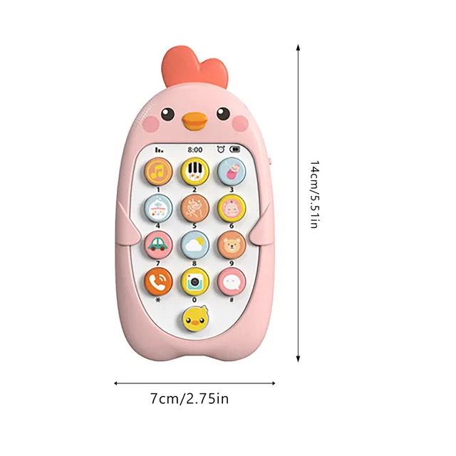 Kidpal Baby Cell Phone Vocal Toys 6 To 12 Months,Pretend Phones Educational Fidget Toys For 1 2 Year Old Boy Girl Birthday Gifts 4