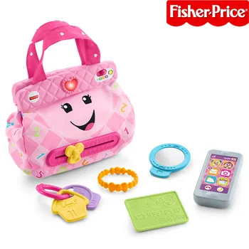 

Fisher-Price My Smart Purse For Baby Girl Fashion Music Pink Top-Handle Bags Baby Toy For Fun Learning 2020 New