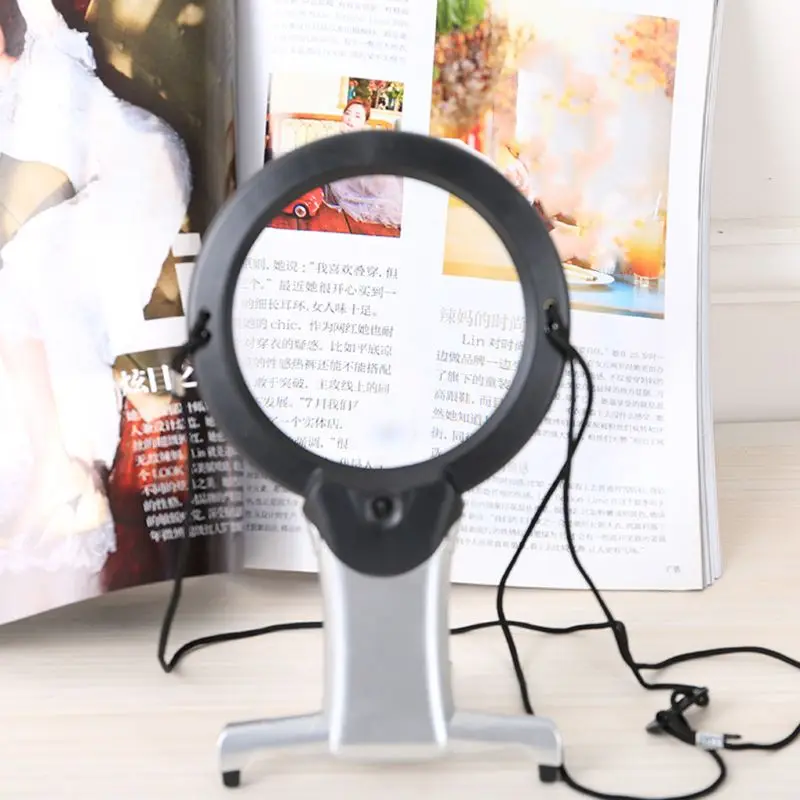 Magnifying Glass With Light And Stand, Hands Free Handheld 6X 25X  Adjustable Folding Magnifier With Led Lighted - AliExpress