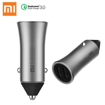 

Original XIAOMI Fast Chargeing 18W Car Charger Dual USB Port With LED Light tips Quick Charger Edition For Xiaomi CC9 Mi9 SE