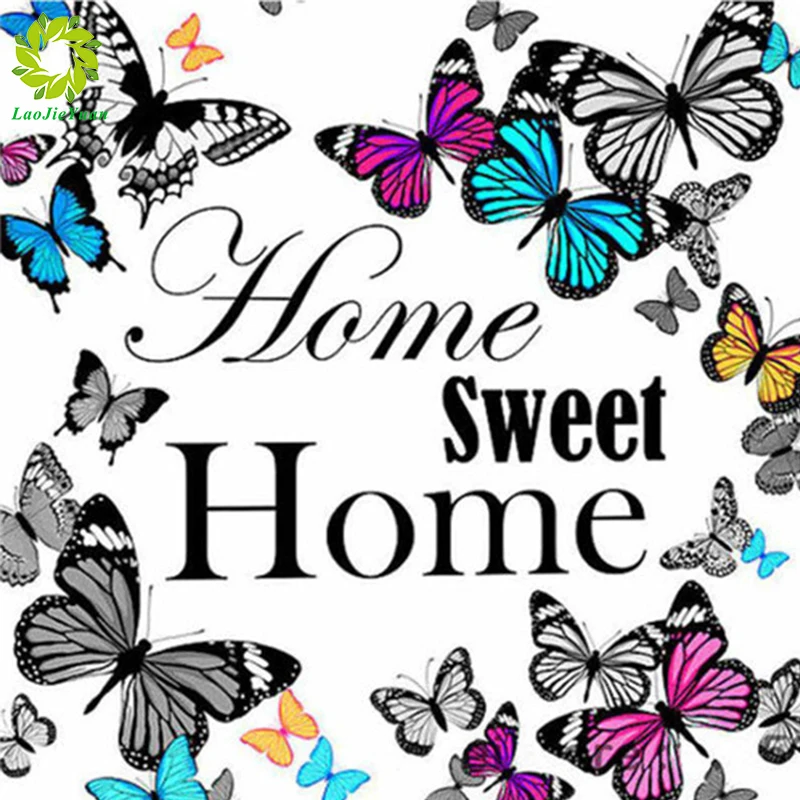 DIY Diamond Painting Butterfly And Flower 5D Full Square Rhinestone Embroidery Mosaic Cross Stitch Home Decoration | Дом и сад