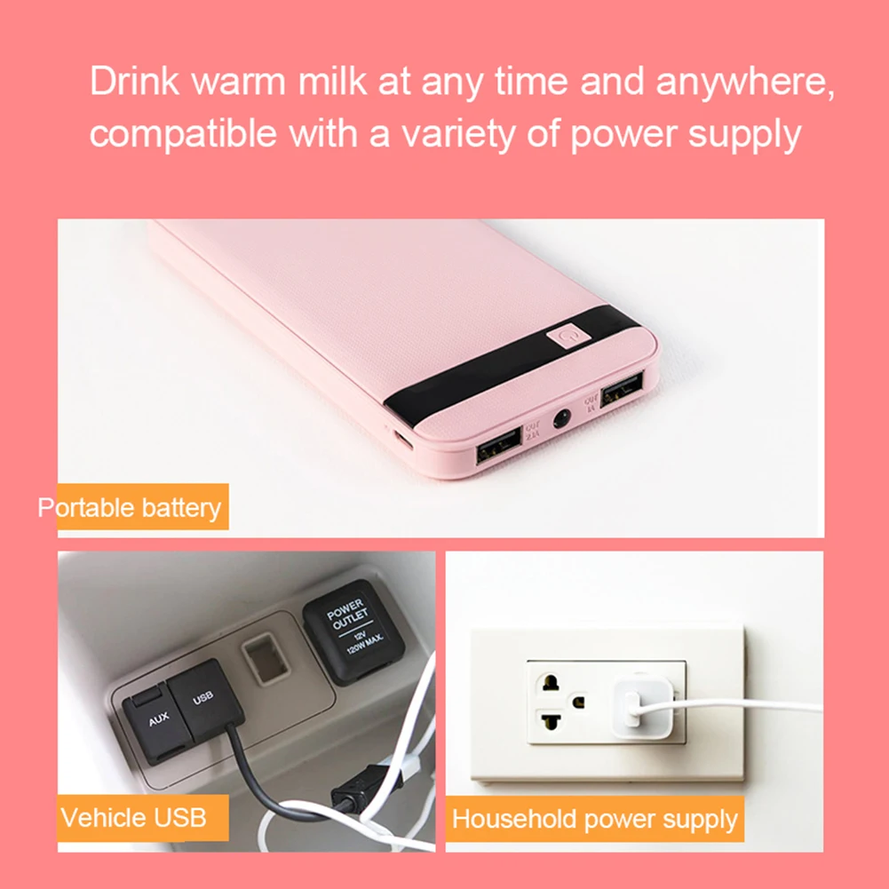Портативный usb-подогреватель для бутылочек с молоком для новорожденного ребенка, подогреватель для детской коляски, автомобильная изолированная сумка с мешочком, подогреватель молока, принадлежности для младенцев