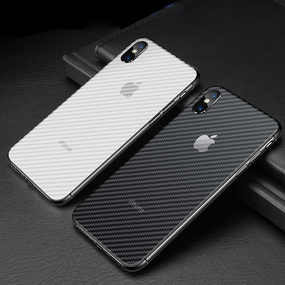

Carbon Fiber Back Screen Protector for iPhone XS XR XS MAX 3D Anti-fingerprint Back Protector Film for iPhone 6 6s 7 8 Plus