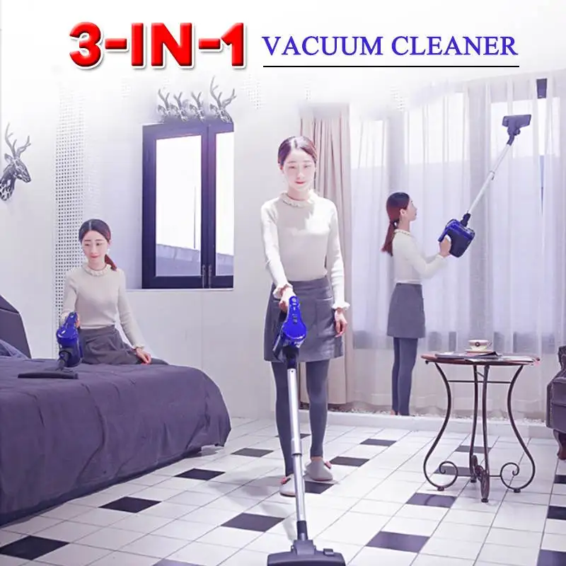 

8000Pa 100-240V Stick Vacuum Cleaner 3 in 1 Cordless Recharge Home Handheld Bagless Suction Cleaning Tool Set for Home Car