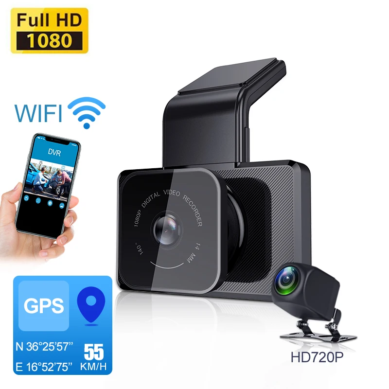 Автомобильный видеорегистратор, камера WIFI 1080P FHD, ночное видение, динамическая траектория GPS, один ключ, камера для сна, парковочный монитор, ... Автомобильный видеорегистратор, камера WIFI 1080P FHD, ночное видение, динамическая траектория GPS, один ключ, камера для сна, парковочный монитор, ...