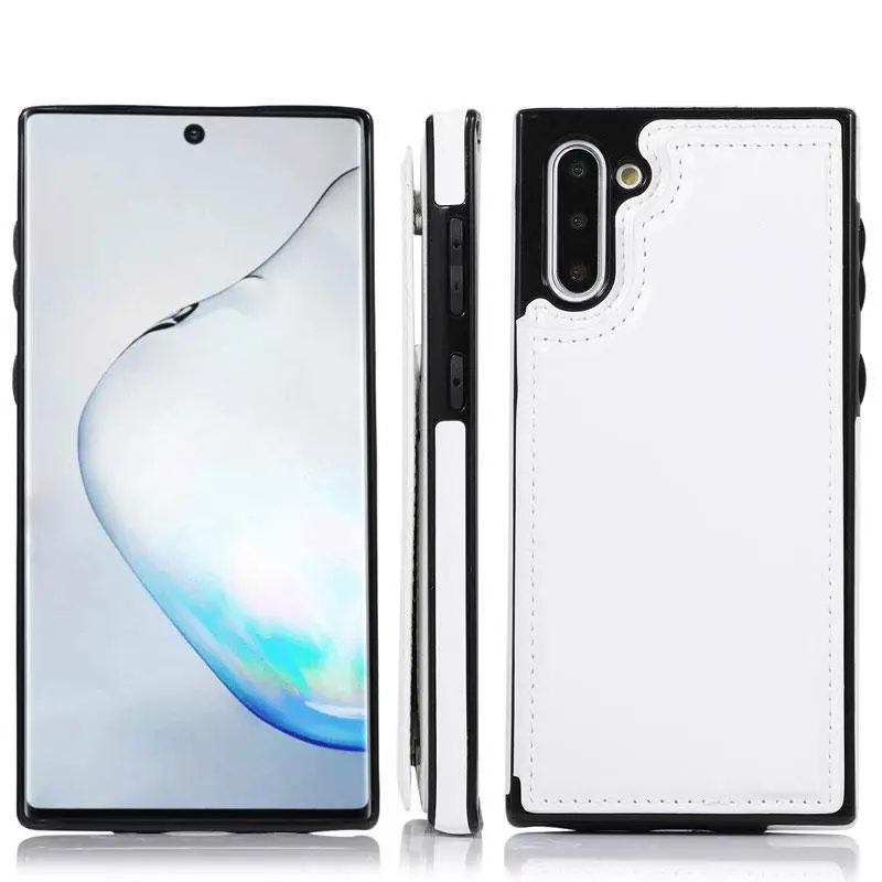 Filp Кожаный чехол для samsung Galaxy S10 S9 S8 Plus S10e Note 10 Pro 9 8 чехол для samsung Note10 подставка держатель для карт кошелек Чехол - Цвет: Белый