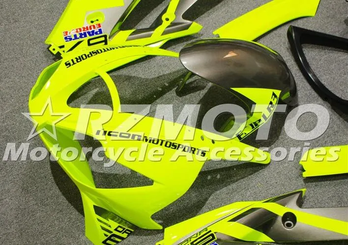 4 подарки инжектор ABS мотоцикл обтекатели комплект подходит для Triumph Daytona 675R 675 2006 2007 2008 06 07 08 флуоресцентный желтый