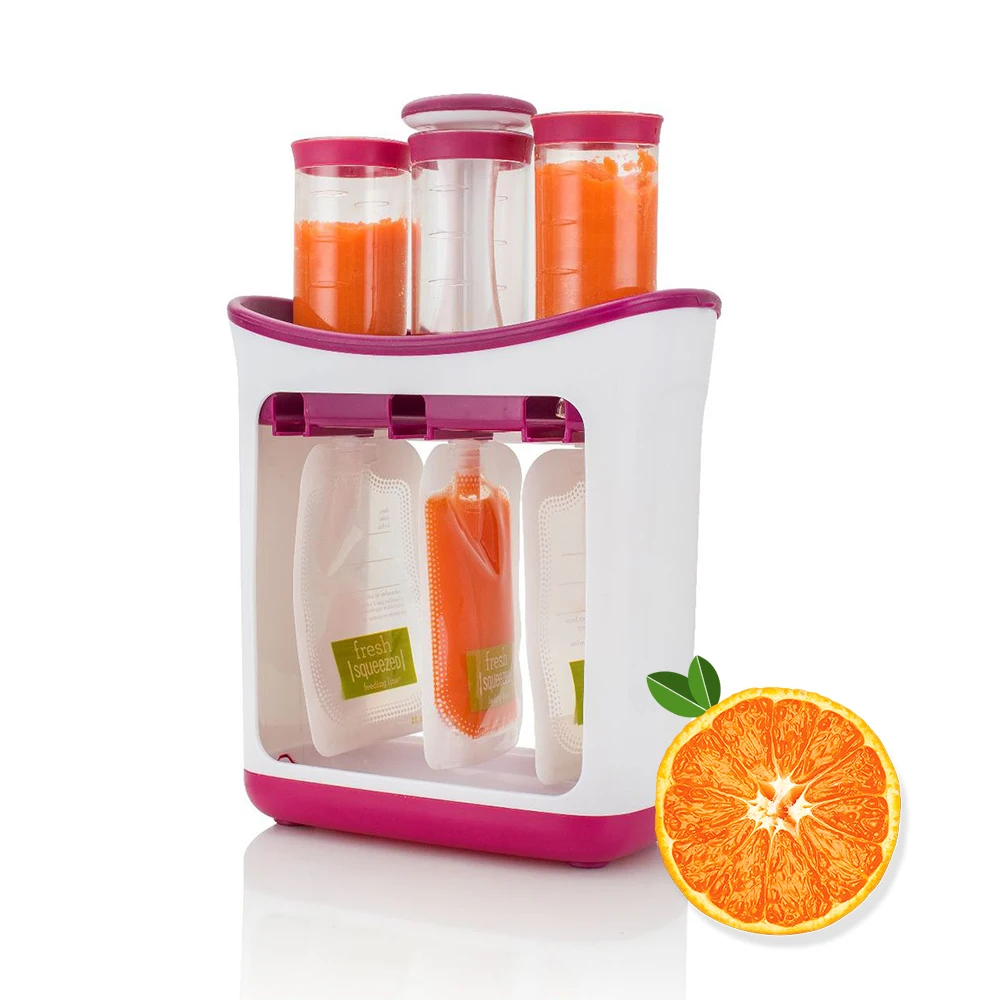 

Baby Food Container Children Fresh Squeezed Fruit Juice Station Kids Fruit Puree Packing Machine Toddler Food Mashing Station