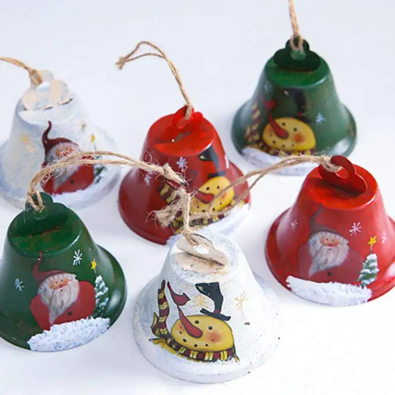 Рождественские Висячие колокольчики украшения для рождественской елки аксессуары navidad рождественские украшения для дома