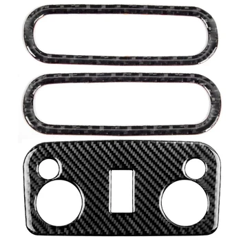 

Car Carbon Fiber Door Air Conditioner Vent Frame Sticker with Ceiling Lamp Decoration Sticker Decoration Cover
