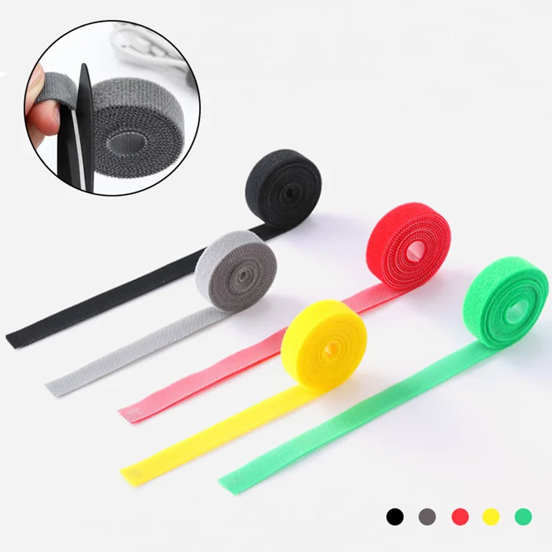 

1m Cable Organizer Cables Management Wire Protector for Mouse Ties Earphone Phone Free Cut Cord Winder Stick Tape Hook Holder
