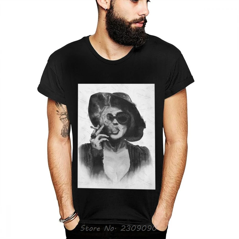 Marla Singer Darstellung Fight Club T-shirt Männer Klassische Oansatz T Shirt Geek männer Vintage Organische Baumwolle T-shirt Lustige Harajuku