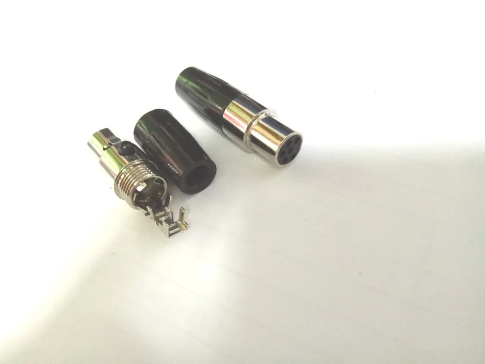 10 шт. медный мини 6 pin Mini XLR в линии Женский Джек адаптер