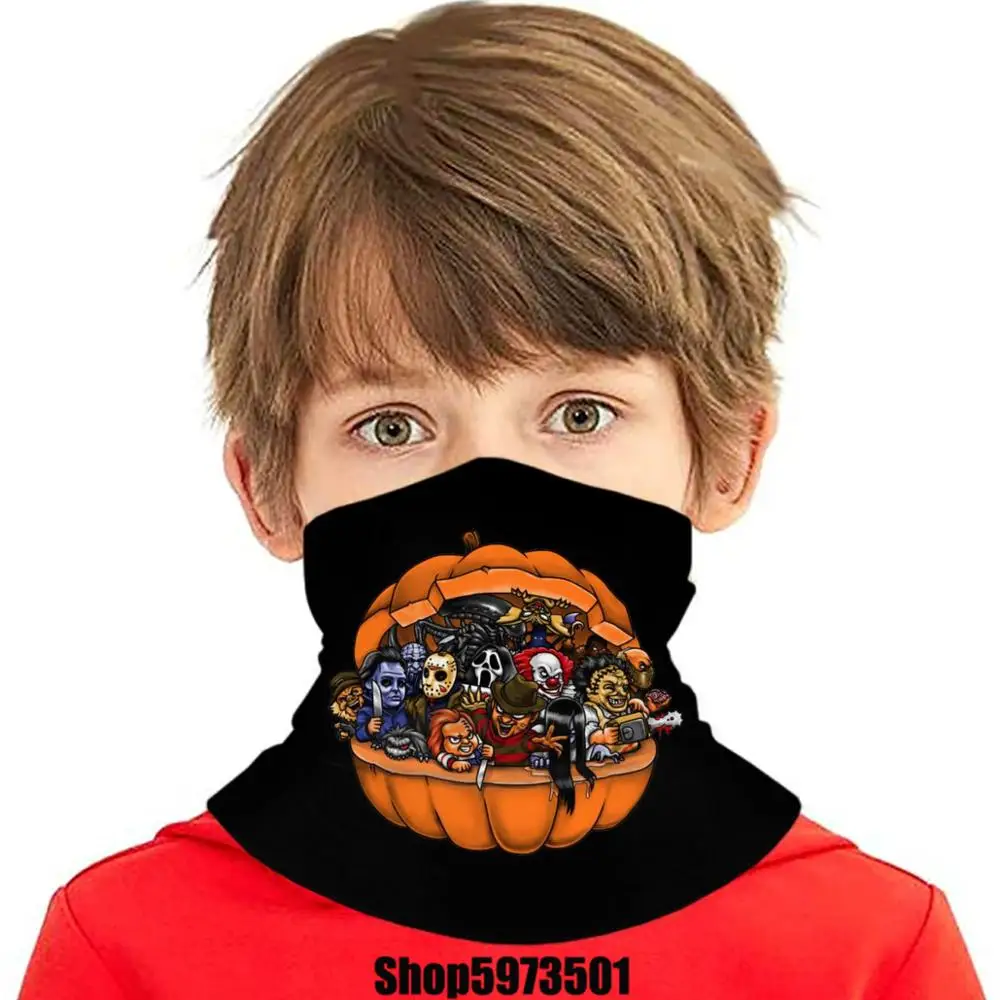 Halloween Horror Movies logo mask for germ protection washable bandanas scarf DIY Potter Kid headbands As Face Mask Walmart used |