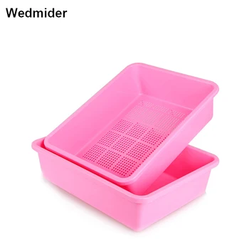 Toilette per cani da compagnia Padella per lettiera per gatti Vassoio per cani per gatti Teddy Toilette antispruzzo Cucciolo di gatto Toilette per gatti in plastica per interni domestici