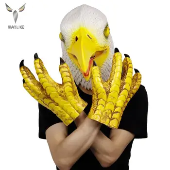 

Waylike Eagle Head Mask and Eagle Claw Toy Set Halloween Costume Party Bird Hawk Props
