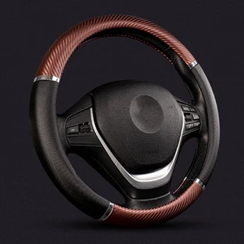 

Universal Car Steering Wheel Cover Artificial Leather Comfortable Non-slip 38cm Automobile Steering-Wheel Car Styling