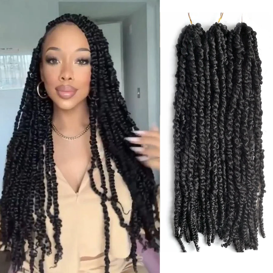 VERVES Passion Twist синтетические волосы Предварительно скрученные 18 дюймов Надувные