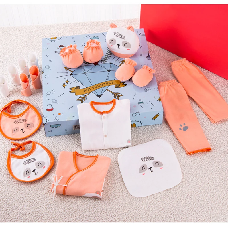 18pcs/set infant clothing Long sleeve shirt pajamas pants outfit clothing set 0-3 months Christmas baby gift YKQ024