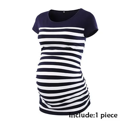 pic Комплект из 3 предметов; Одежда для беременных; Ropa Embarazada; футболка; топы; Футболка для беременных; повседневная одежда с оборками сбоку - Цвет: pic