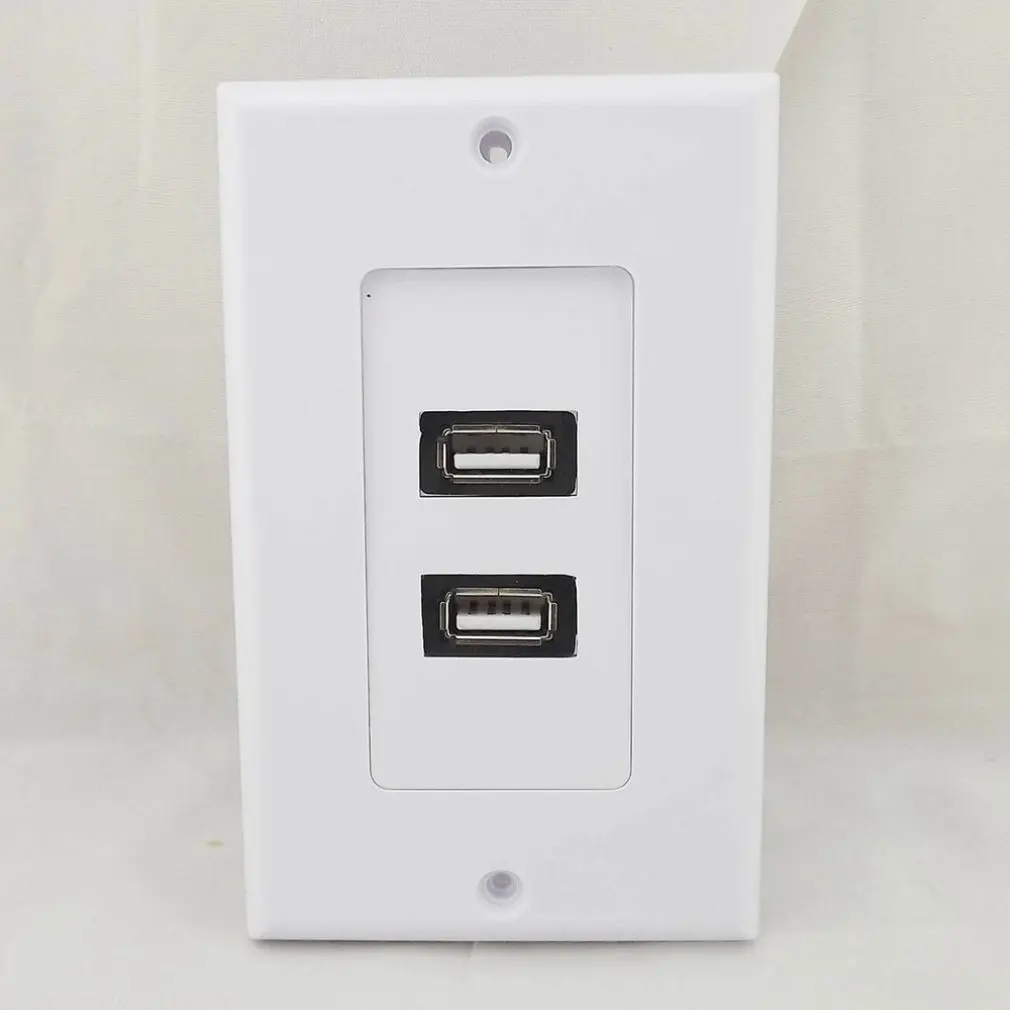 Двойной Usb 3,0 Keystone настенная пластина зарядное устройство розетка крепление Лицевая панель Крышка свинцовая настенная панель Full Hd 1080 ТВ кабельная панель