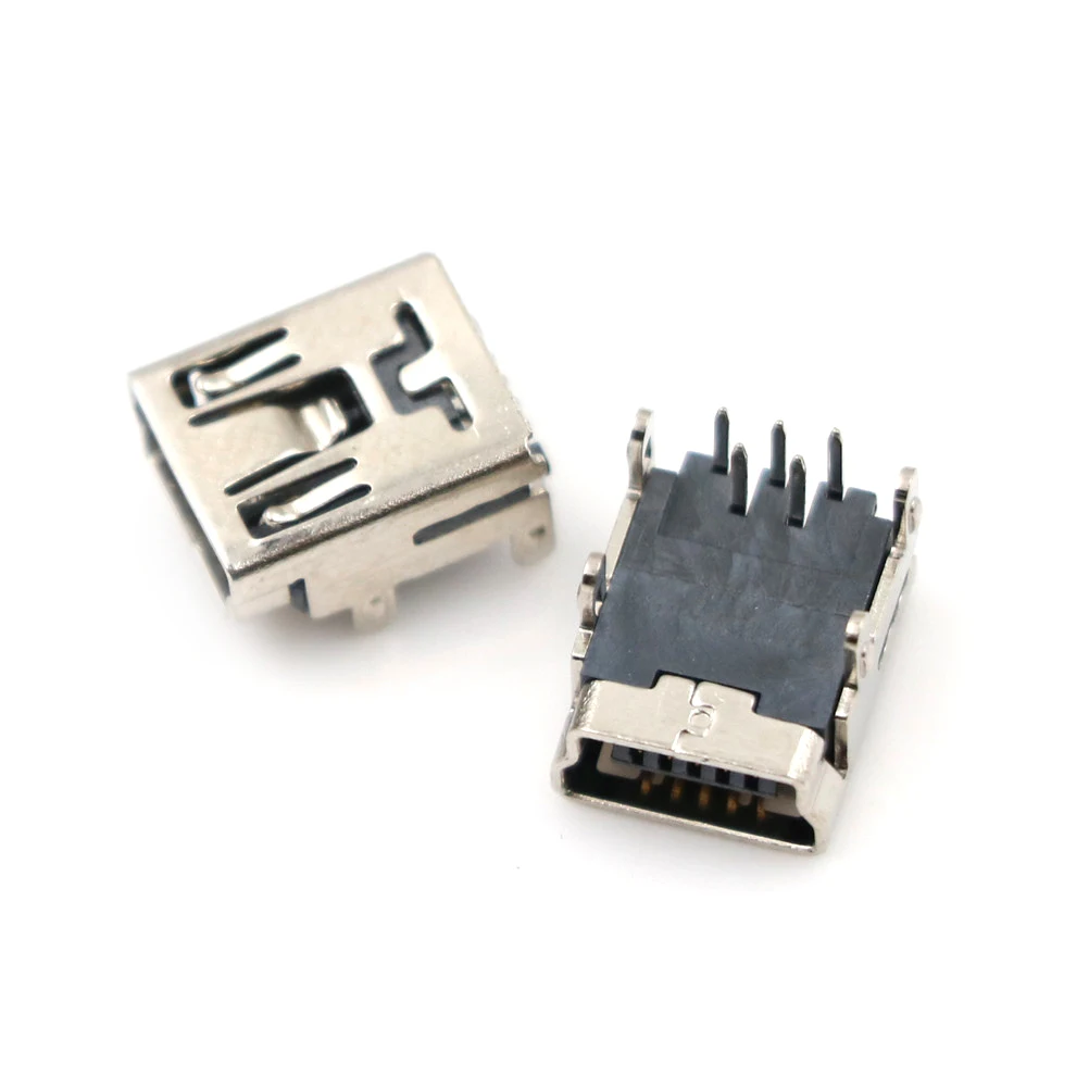

20Pcs Mini USB Type B 5-Pin Female Socket Right Angle DIP Jack Connector