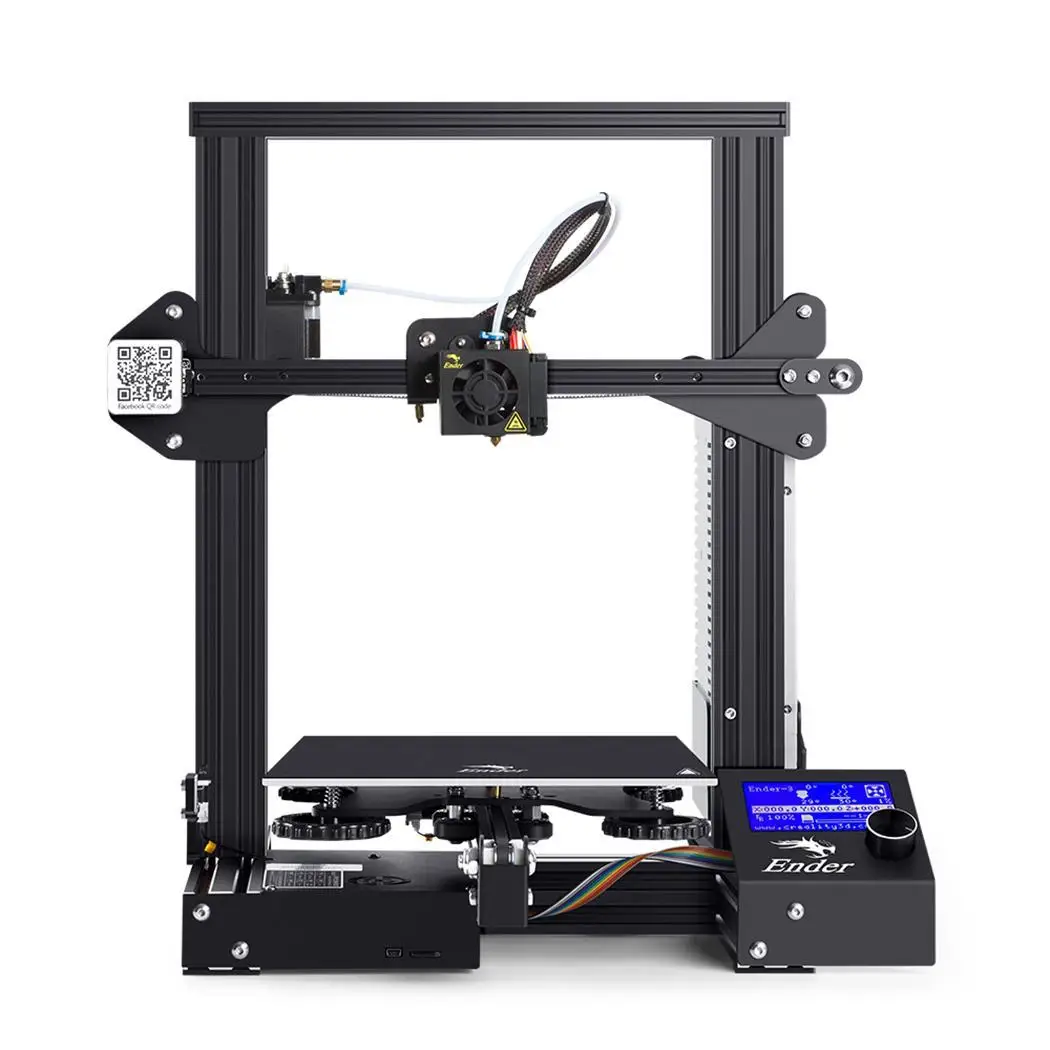 High Accuracy Modular 3D Printer V-slot 180mm/s LCD FDM STL,OBJ,AMF 100 1.75mm Black Display 0.1mm Y-rail