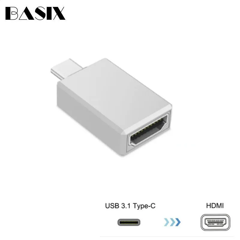 Basix USB C концентратор к HDMI 4K кабель адаптер Тип C HDMI Thunderbolt 3 для huawei mate 20 MacBook Pro samsung S9 HDMI USB-C концентратор