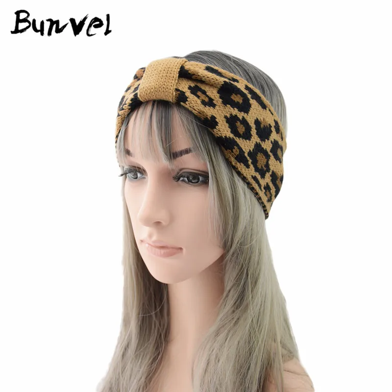 Bunvel/повязка на голову для мамы и дочки; детский тюрбан для малышей; Одежда для девочек «Мама и я»; леопардовая повязка на голову; сезон осень-зима; ff