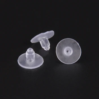 

100 Pcs/Lot Silicone Earring Backs Stopper Studs Caps Accessories For Diy Handmade Jewelry Making Supplies Earrings Findings