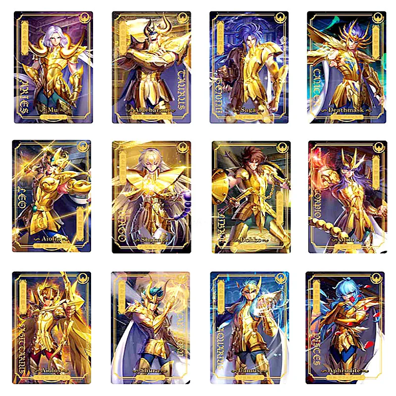 12pcs/set Saint Seiya Soul of Gold Refraction Process Toys Hobbies Hobby  Collectibles Game Collection Anime Cards