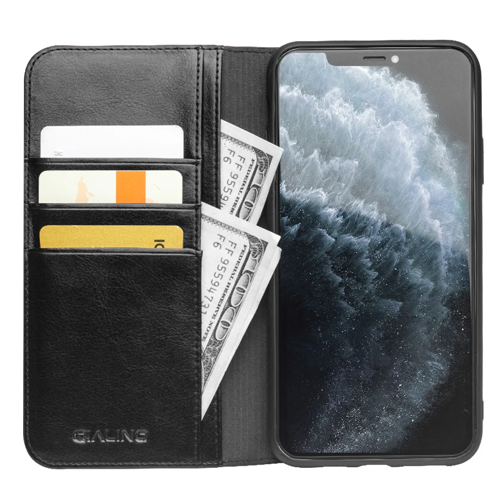 Роскошный чехол-кошелек в стиле ретро для Apple iPhone 11 Pro Max из натуральной кожи с откидной крышкой, слот для карт для iPhone 11/Pro/Max, задняя крышка