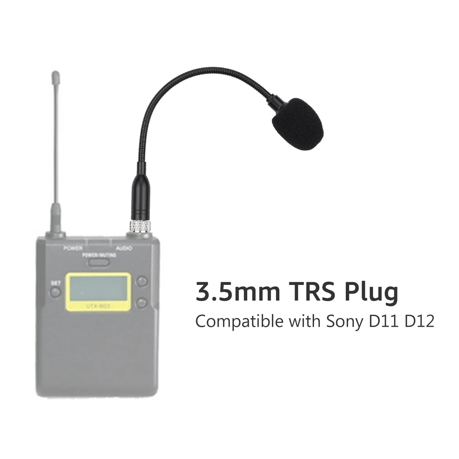 ACEMIC GM12 гибкие конденсаторный микрофон 3,5 мм разъем TRS фон для фотосъемки для sony универсальной D11 D12 Беспроводной микрофон передатчик