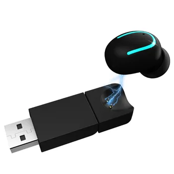 

Q13S Wireless5.0 Bluetooth Headset Invisible Single Mini Headphone USB Charging Business Earphone Magnetic Acrylic Sport Earbuds