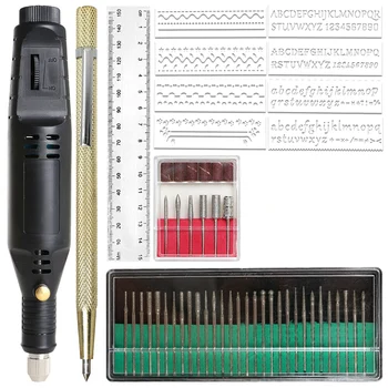 

54Pcs Electric Mini Carver Pen Mini Grinder Set DIY Carving Tool Set Metal(EU Plug)