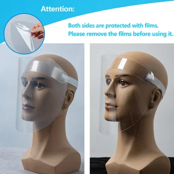 

Workshop Cooking Cleaning Protective Face Shield Clear Visor Flip Up Transparent Mask Anti Splash Elastic Band Full Face Cover