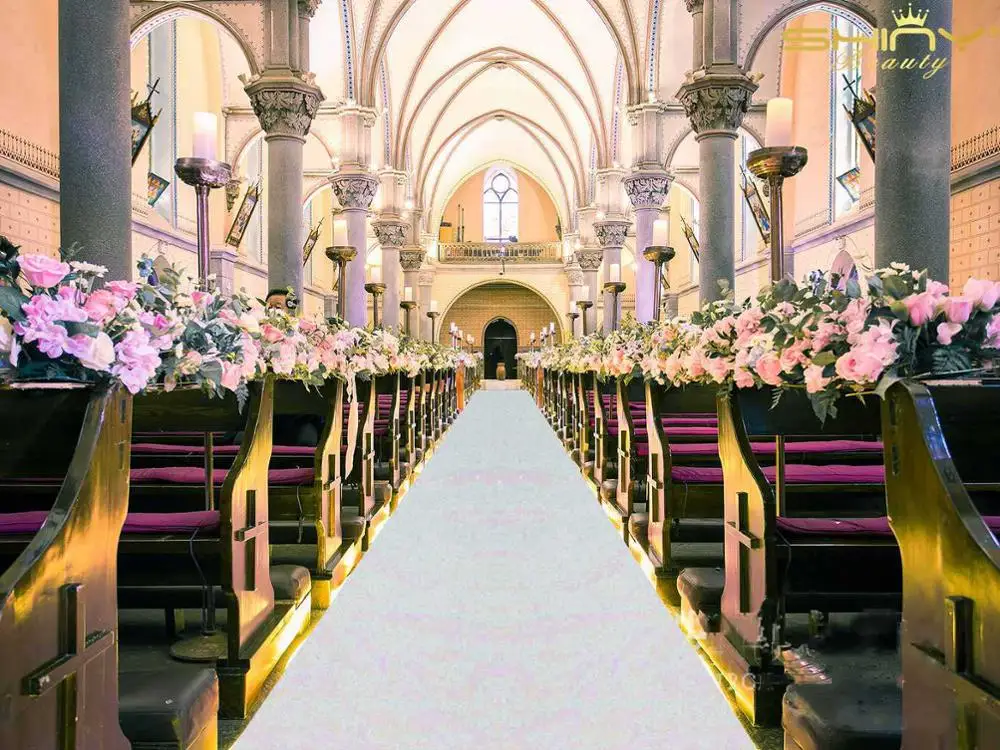 Aisle Runner for Wedding Hot Pink Aisle Carpet for Weddings 2ftx15ft Wedding Isle Runner Outdoor for Party Prom Christmas-M1025 - Цвет: Iridescent White