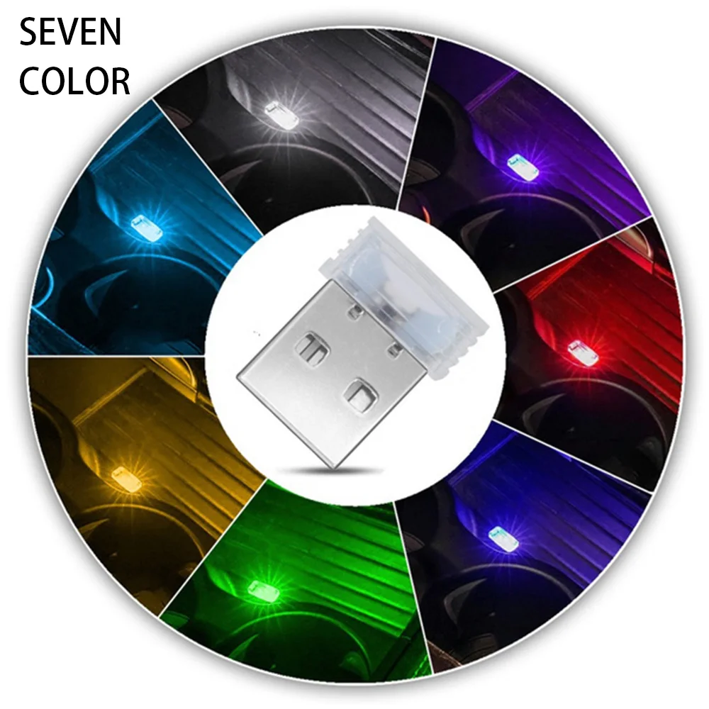 

Mini LED Car Light Auto Interior USB Atmosphere Light Plug And Play Decor Lamp Emergency Lighting PC Auto Decoration Accessory