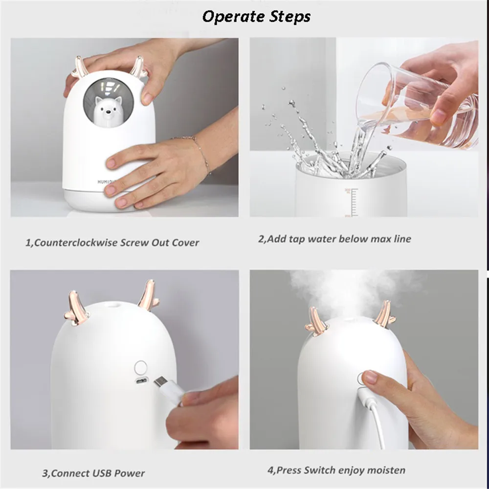 Portable Mini Home USB Humidifier Purifier Atomizer Air Purifier Diffuser