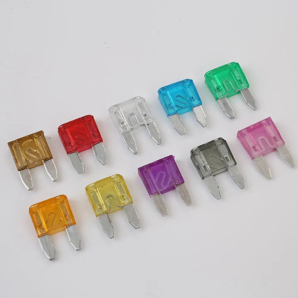 Blade Fuse Set Fuse Assortment Premium Quality Blade Fuse Car Accessories Replacement Parts 100pcs with Electroprobe Multicolor